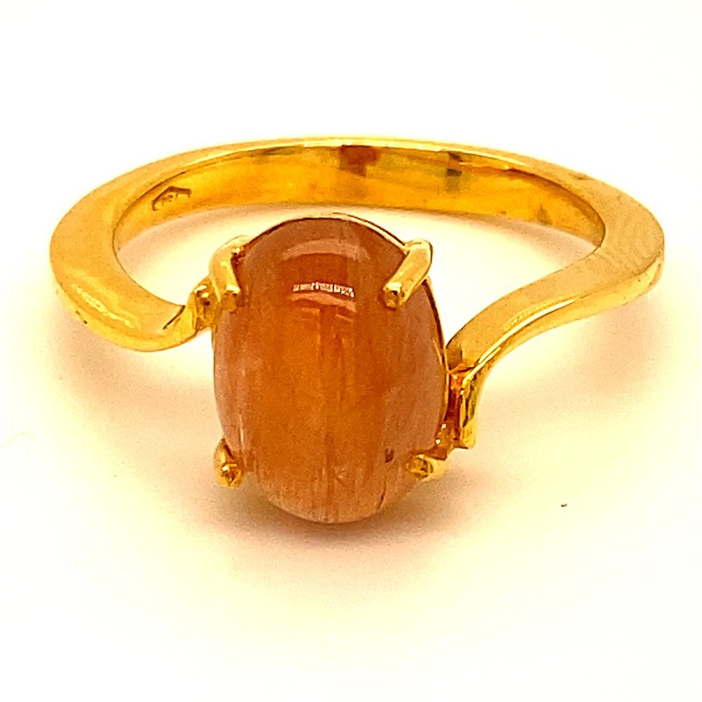 Cats Eye Scapolite 3.35ct Solid 18K Gold Ring